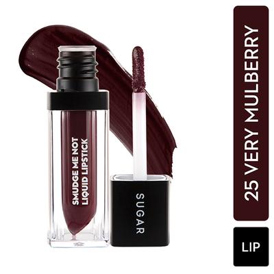 SUGAR Cosmetics Smudge Me Not Liquid Lipstick - 25 Very Mulberry 4.5ml - Liquid Lipsticks