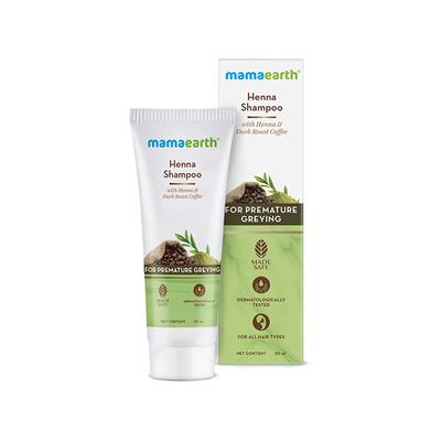 GWP Mamaearth Henna Shampoo, For Grey Hair, With Henna And Deep Roast Coffee For Premature Greying 20 ml - Shampoos