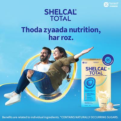 SHELCAL TOTAL NO ADDED SUGAR VANILLA FLAVOUR Powder 400g - Multi-Vitamins