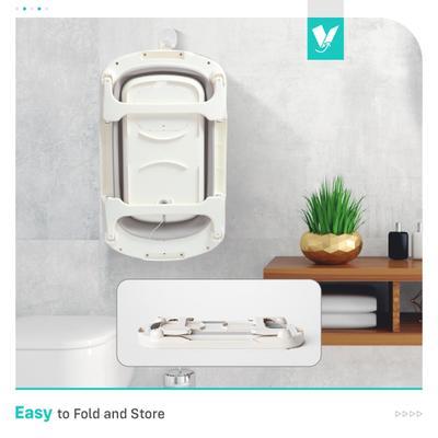 R for Rabbit Bubble Double Smart Baby Bath Tub - Grey White 1's - Bathing Essentials