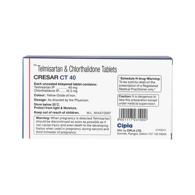 Cresar CT 40/12.5mg Tablet 10'S - Hypertension-Ang