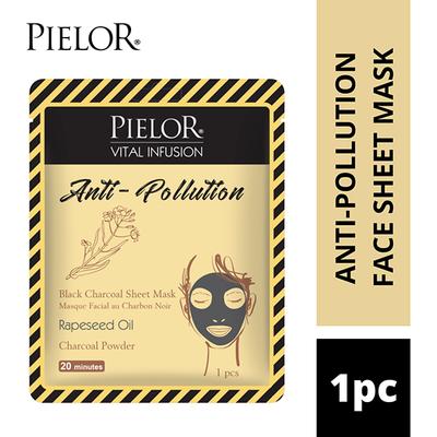 PIELOR VITAL INFUSION BLACK CHARCOAL ANTI POLLUTION MASK 25M 25 ml - Sheet Masks