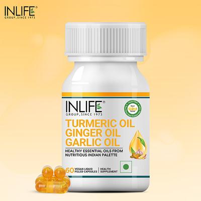 INLIFE Turmeric Ginger & Garlic Oil Veg Capsule 60's - Vitamin C