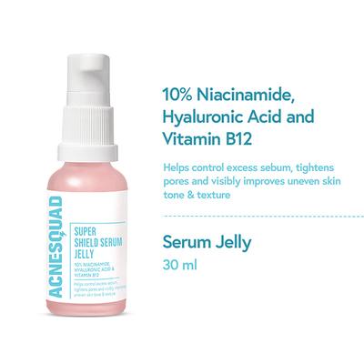 Acne Squad Pore Minimising Super Shield Serum Jelly With 10 Percent Niacinamide 30 ml - Essences