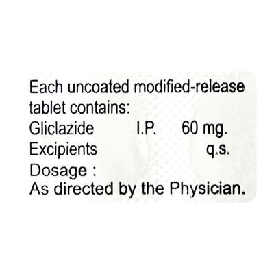 Glycozide MR 60mg Tablet 10'S - Diabetes-Ant