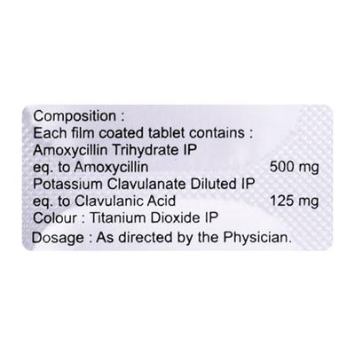 Zovax CV 625mg Tablet 10'S - Bacterial Infections-Pen