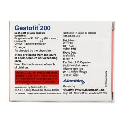 Gestofit 200mg Capsule 10'S - Hormonal Therapy-Oes