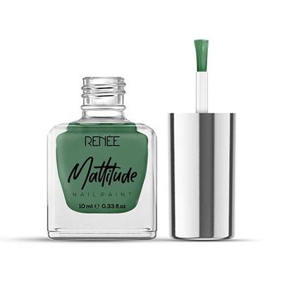 RENEE Mattitude Nail Paint - Moss Green 10 ml - Nail Polish
