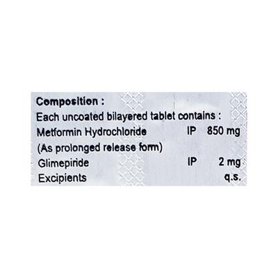 GLIMECHECK MF 2/850 Tablet 10's - Diabetes-Ant