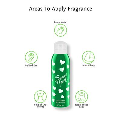 Sweet Heart paris Deodorant Body spray 100 ml - Deodorants/Roll-Ons