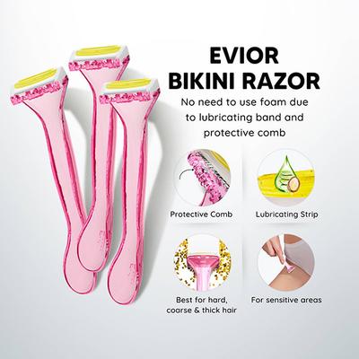 LetsShave Evior 3 Sensitive Razor 3's + Evior Whipped Shave Cream 150 gm - Women - Hair Removal Accessories