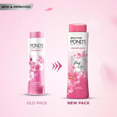 Pond's Dreamflower Fragrant Talcum Powder, Pink Lily 50 gm - Talcum Powders