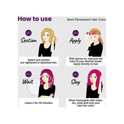 2.Oh! Semi Permanent Hair Color - Pink 100 ml - Crème