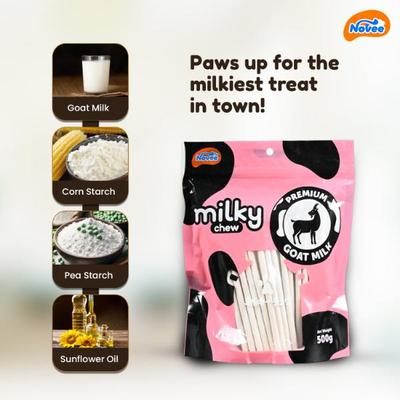 Novee Milky Chew Goat Milk Stick 500 gm - Petfood