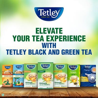 Tetley Classic Green Tea Bags Added Vitamin C 100's - Teas