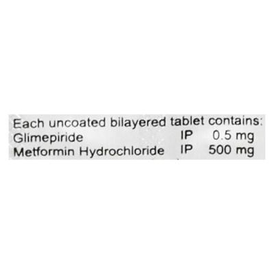 Glitaray M 0.5mg/500mg Tablet 15'S - Diabetes-Ant