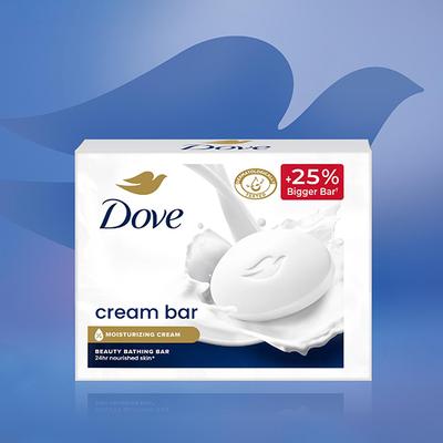Dove Cream Beauty Bar - Soft, Smooth, Moisturised Skin (Pack of 3) 375 gm (N) - Soaps