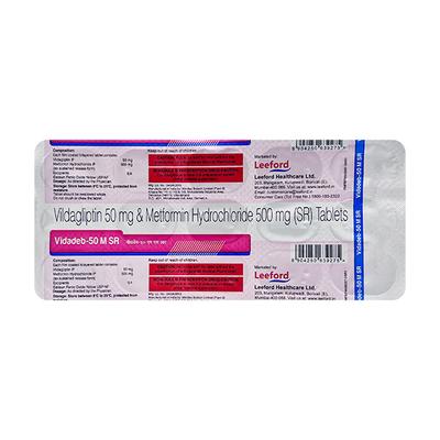 VIDADEB 50 M SR Tablet 15's - Diabetes-Ant