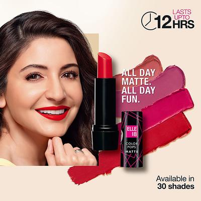 Elle 18 Color Pop Matte Lip Color, W13, Grape Riot 4.3 gm - Lipsticks