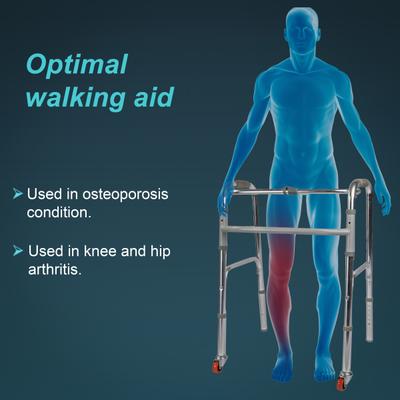 Tynor Walker Invalid's Front Wheels (UN) (L 28) - Silver - Wheelchairs & Walking Sticks