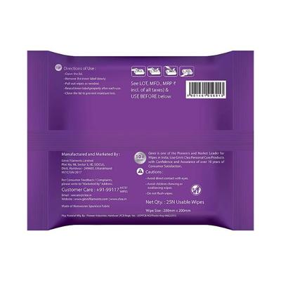 Clea Cleansing & Refreshing Wet Wipes (Lemongrass & Lavender) (25's Wipes/Pack) 1's - Make Up Removers