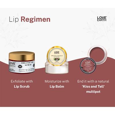 Love Earth Lip Tint & Cheek Tint Multipot-Kiss And Tell - Mauvish Pink 8 gm - Lip Stains & Tints
