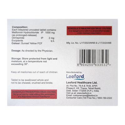 GLIMFAL 2M FORTE Tablet 10's - Diabetes-Ant