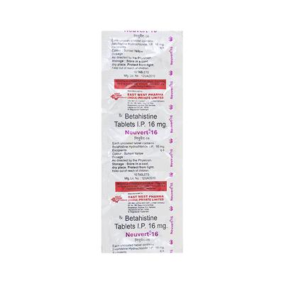 Neuvert 16mg Tablet 10'S - Vertigo-Ant