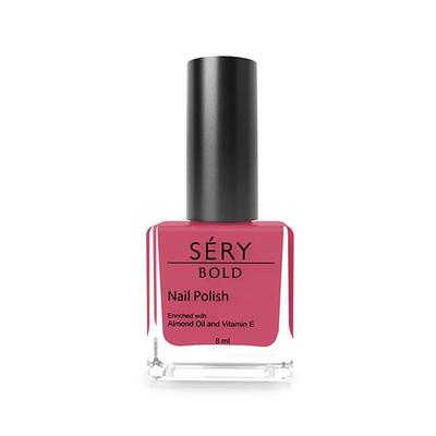 Sery Bold Nail Polish With Almond Oil And Vitamin E, Toxin Free- Pink Lace MNP-01 8 gm - Nail Polish
