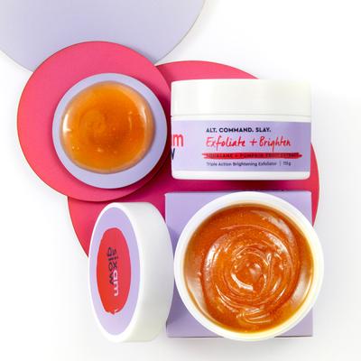 Sixam Glow Alt Command Slay Exfoliator, Triple Action Exfoliator with Squalane 115 gm - Scrubs & Exfoliants