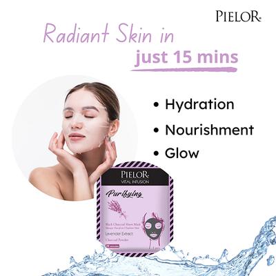 PIELOR VITAL INFUSION BLACK CHARCOAL PURIFYING MASK 25 ml - Sheet Masks
