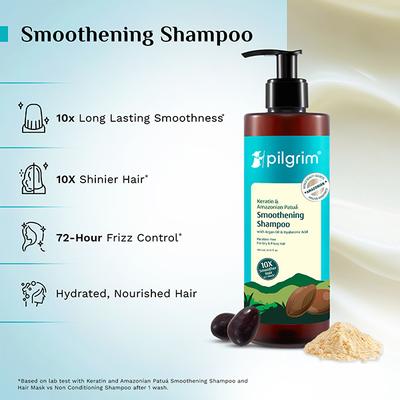 Pilgrim Patua Smoothening Shampoo for Dry & Frizzy Hair 400 ml - Shampoos