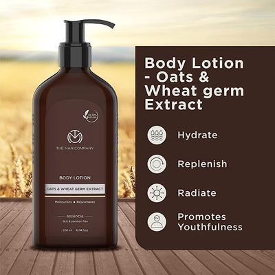 The Man Company Body Lotion - Oats & Wheat Germ Extract 420 ml - Lotions & Creams