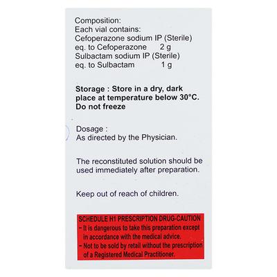 SULBAGREAT 3gm Injection 1's - Bacterial Infections-Cep