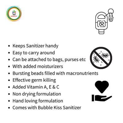 Bloomsberry Combo Pack (Camera Holder + Bubble Kiss Sanitizer 30 ml) - Hand Sanitizer
