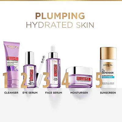 Loreal Paris Revitalift Hyaluronic Acid Plumping Cream Day hydrates And Plumps For Smooth Youthful Radiant Skin 15 ml - Face Moisturizers