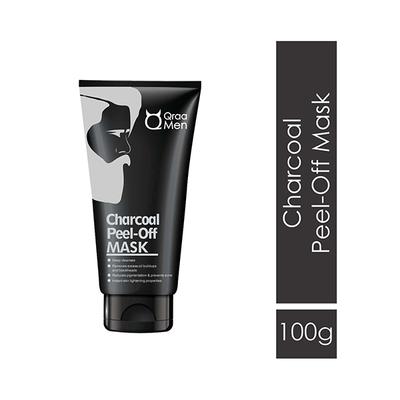 Qraamen Activated Charcoal Peel Off Mask For Men 100 gm - Masks & Peels