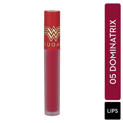 SUGAR Cosmetics X Wonder Woman 24 - Hr Lip Lacquer - 05 Dominatrix 3.5 ml - Lipsticks