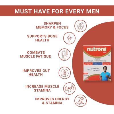 Nutrone Men Powder - Saffron Flavour (with Free Shaker) 300 gm - Multi-Vitamins