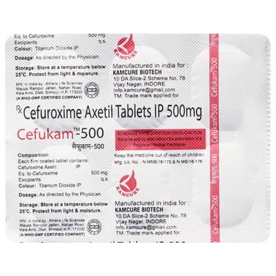 CEFUKAM 500 Tablet 6's - Bacterial Infections-Cep
