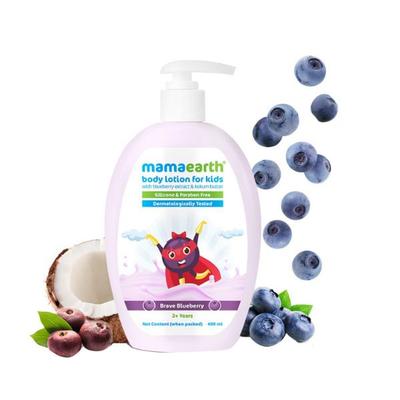 Mamaearth Brave Blueberry Body Lotion for Kids with Blueberry & Kokum Butter 400 ml - Creams, Lotions & Oils
