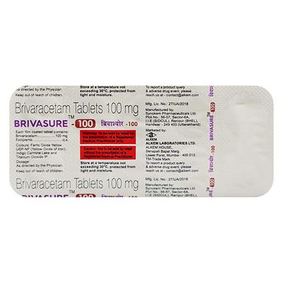 BRIVASURE 100 Tablet 10's - Epilepsy/Convulsion-Ant