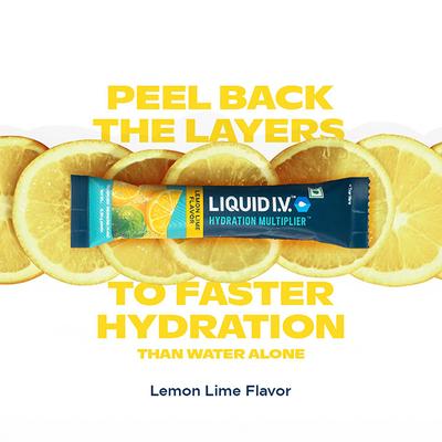 Liquid I.V. Hydration Multiplier- Lemon Lime, Electrolyte Powder Drink Mix 12's - Multi-Vitamins