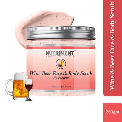 Nutriment Wine and Beer Scrub All Skin Type 250 gm - Scrubs & Exfoliants