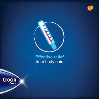 Crocin Peppermint Flavour Drops 15ml - Fever-Ana