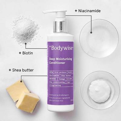 Be Bodywise Hair Conditioner Infused With Shea Butter, Biotin & Silk Protein 200 ml - Conditioners