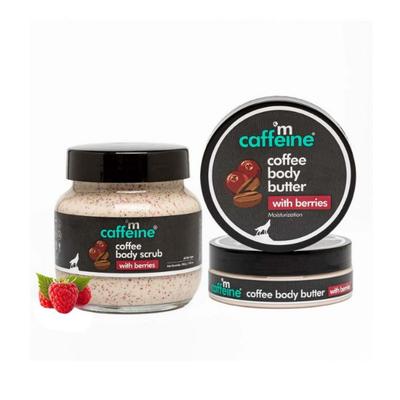 mCaffeine Coffee & Berries Scrub-Moisturize Duo 300 gm - Body Butter