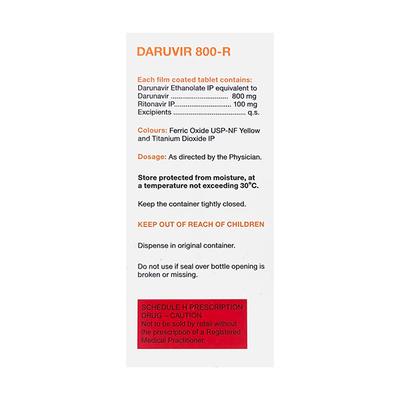 DARUVIR 800 R Tablet 30's - Viral infections-Ant