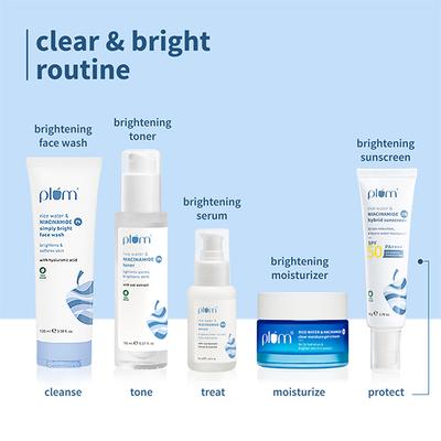 Plum 2% Niacinamide & Rice Water Hybrid Face Sunscreen With Spf 50 Pa+++ 50 gm - Face Sunscreen