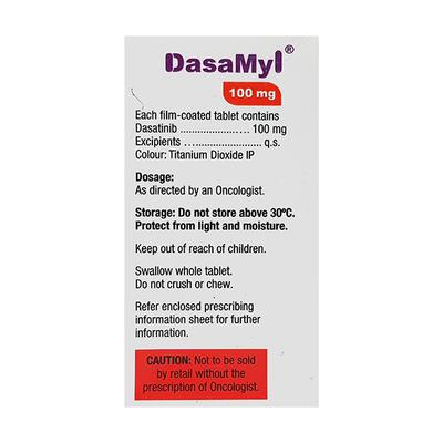 DASAMYL 100 Tablet 30's - Cancer Oncology-Tar